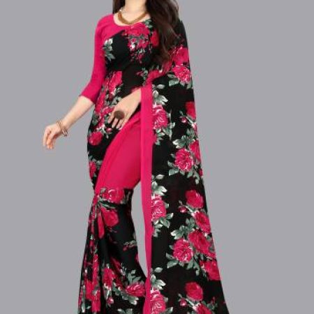 Anand Sarees Printed, Floral Print Daily Wear Georgette Saree