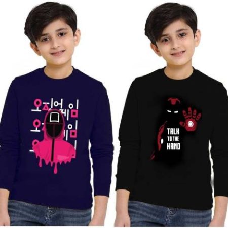 Gkidz Boys Printed Cotton Blend T Shirt