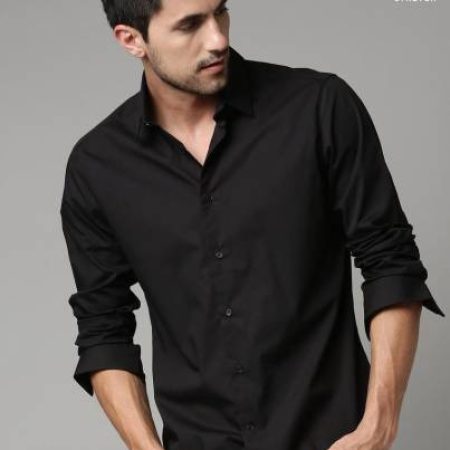 Jai Textiles Men Printed Casual Black Shirt