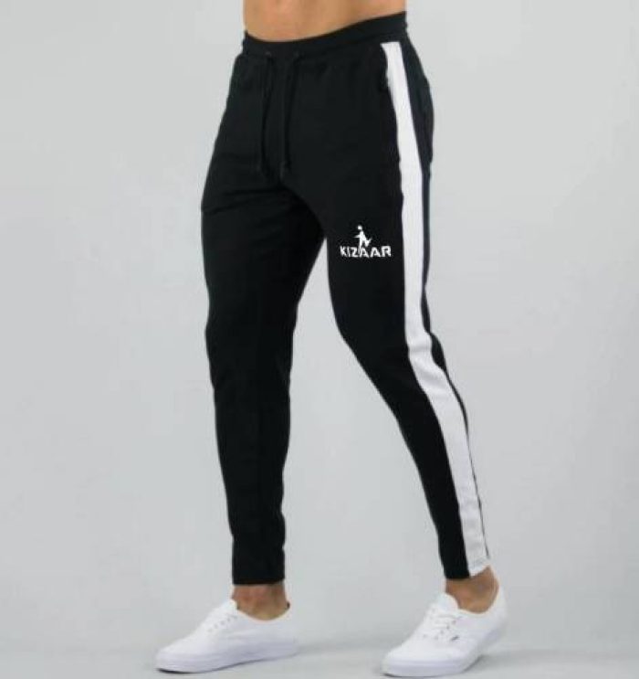 KIZAAR Colorblock Men Black, White Track Pants