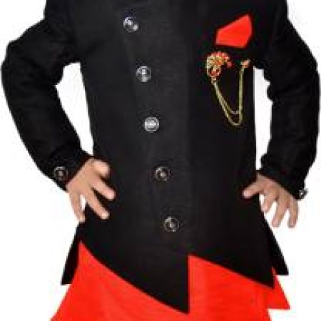 KL Collection Boys Festive & Party Kurta, Waistcoat and Pyjama Set