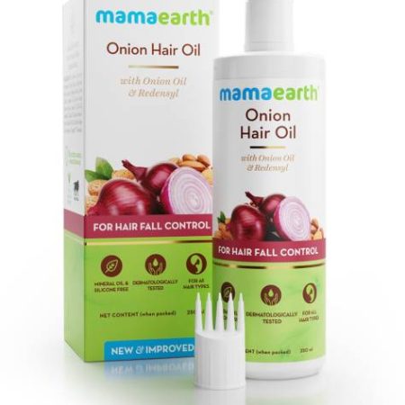 MamaEarth Onion Hair Oil for Hair Regrowth & Hair Fall Control 250ml Hair Oil