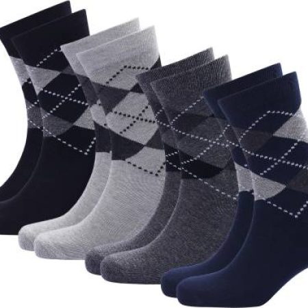 METRONAUT Men Argyle Mid-Calf/Crew