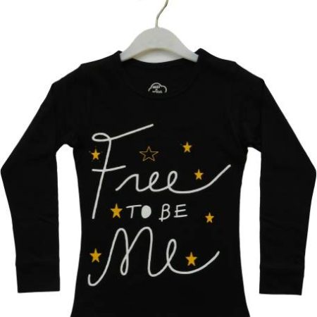 MIST N FOGG Girls Typography Cotton Blend T Shirt