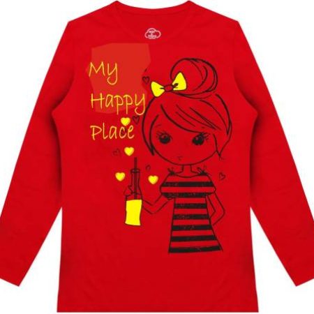 MIST N FOGG Girls Typography Cotton Blend T Shirt