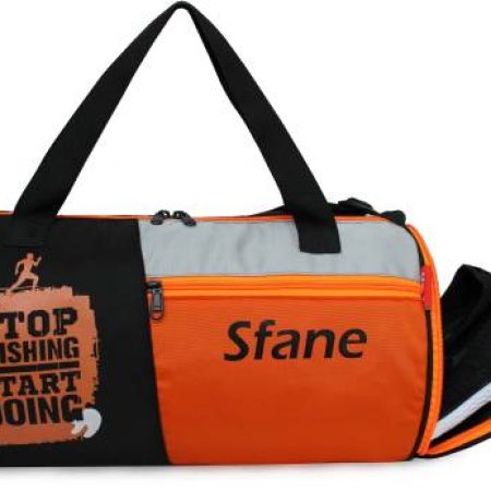 Sfane Men & Women Orange Sports Duffel/Travel Gym Bag Gym Duffel Bag